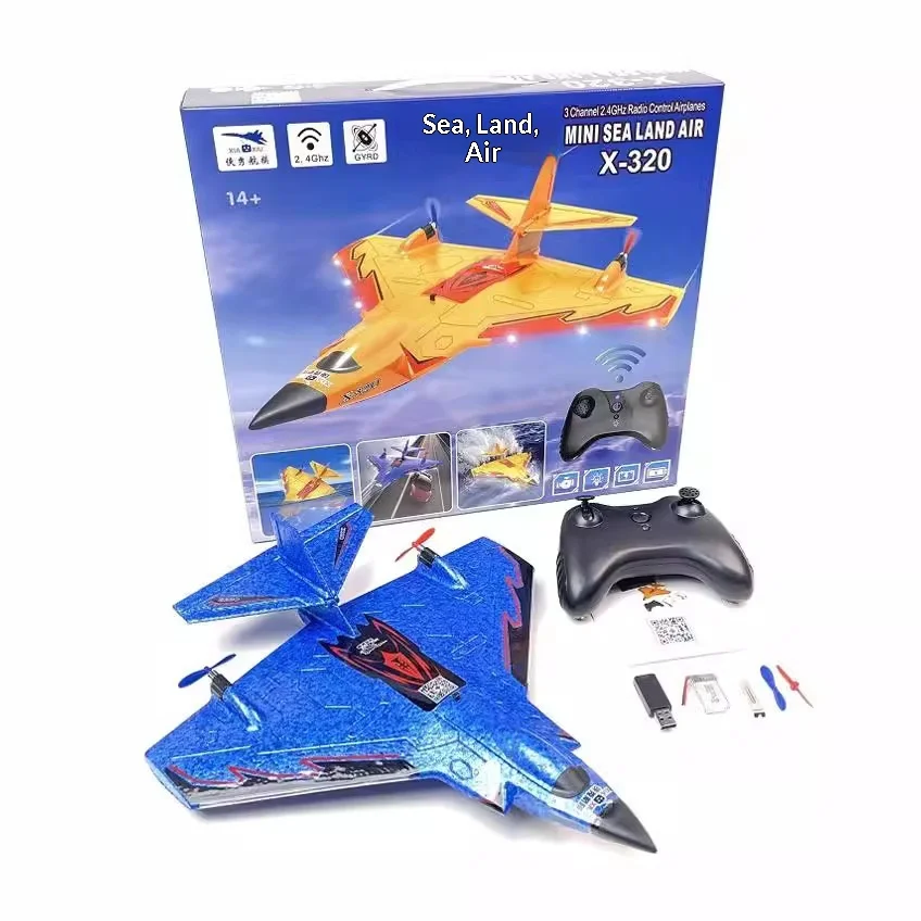 X320 Rc Airplane Sea Land Air Waterproof Glider Epp Foam Fixed Wing Electric Aircraft 2 4ghz 3 Channel