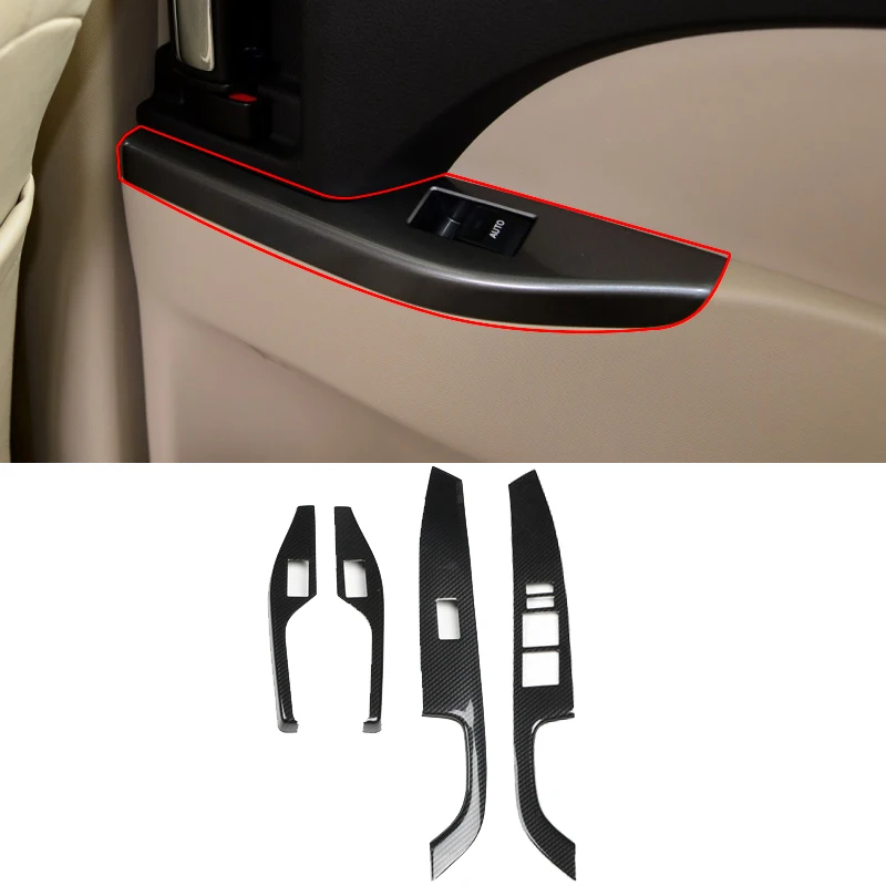 For TOYOTA ESTIMA 2006-2016 ACR50 carbon fiber center console cover interior gear power window switch mirror trim Modified parts