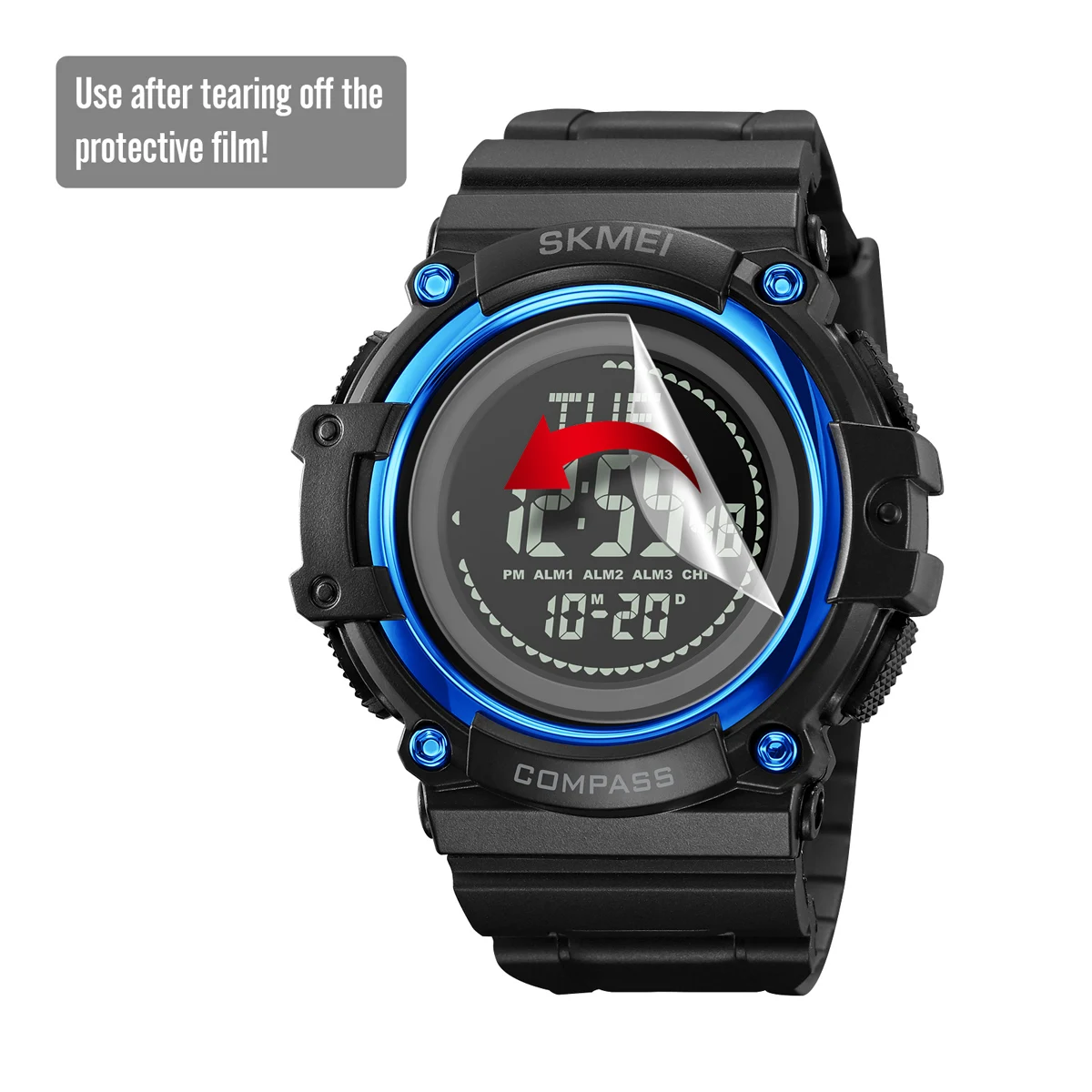 SKMEI Sport Watch for Men Luxury Original Brand Electronic Watches Waterproof Fashion Compass World Time with 3alarm Clock