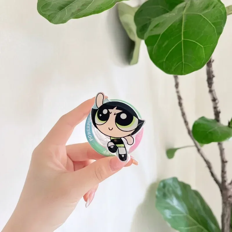 حامل الهاتف المحمول المغناطيسي الفتيات Powerpuff الكرتون لطيف ، ومناسبة لحالة اي فون