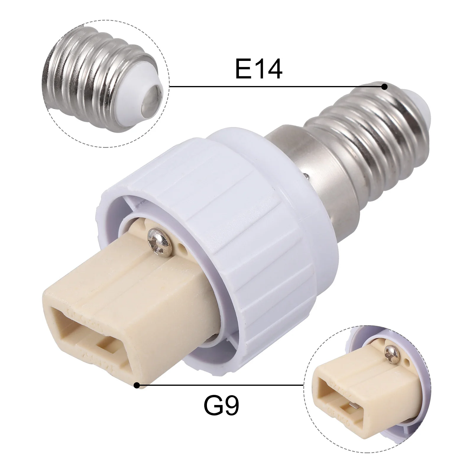 

4pcs E14 To G9 Lamp Base Converter Adapter For Led Bulb Socket Light Holder Converter For Table Ceiling Lamp, Lamp Accessories