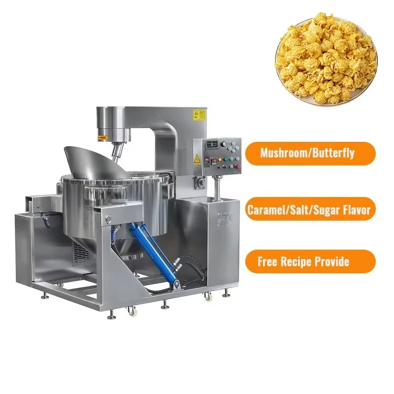 رخيصة الثمن عالية الإنتاجية النمط الأمريكي الصناعية التجارية الكرمل الغاز التدفئة التلقائي آلة صنع الفشار الشوكولاته