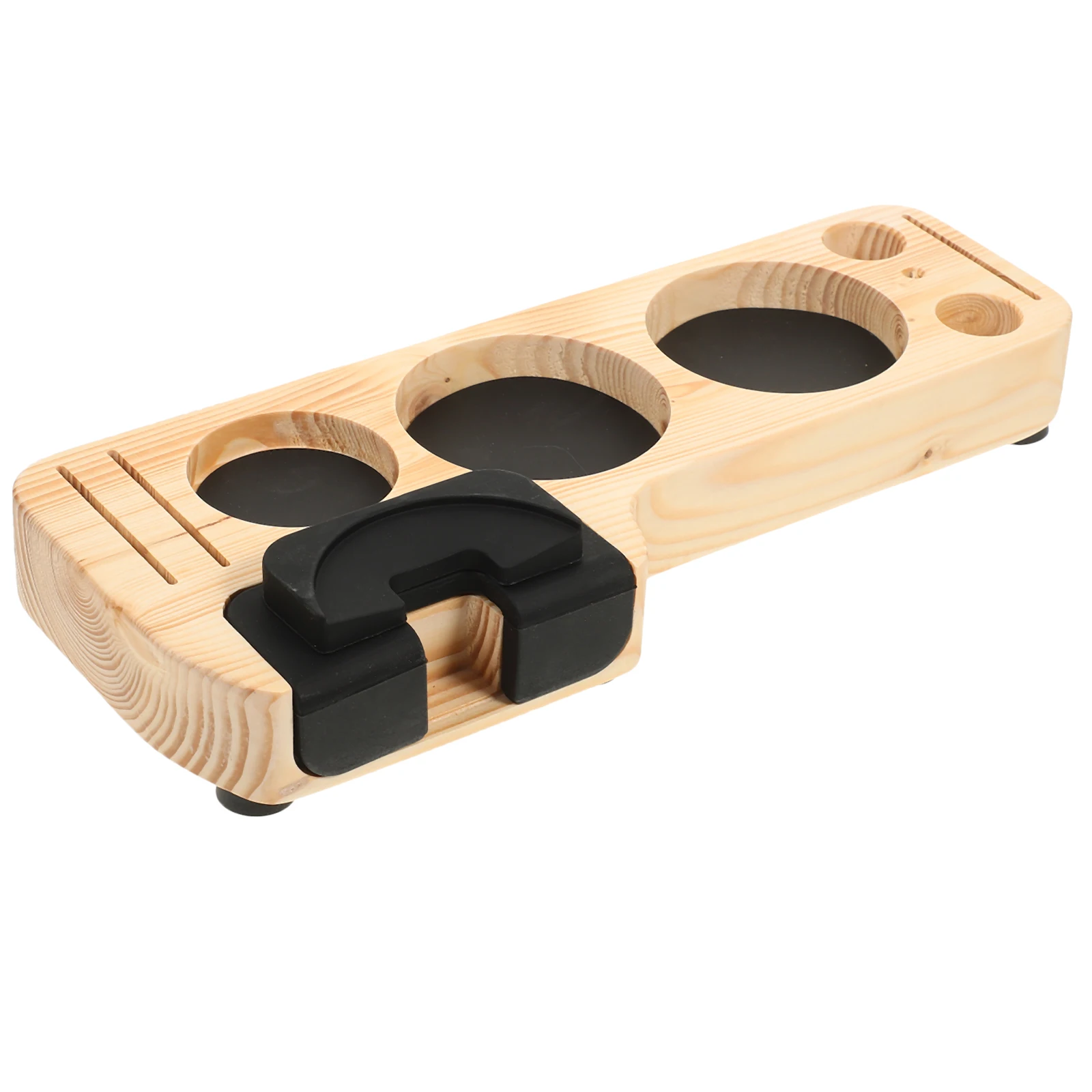 

Coffee Tamper St Wear resistant Base Powder Press Desktop Accessory Wooden H Slot Home Coffee Shop Hotel Restaurant Storage