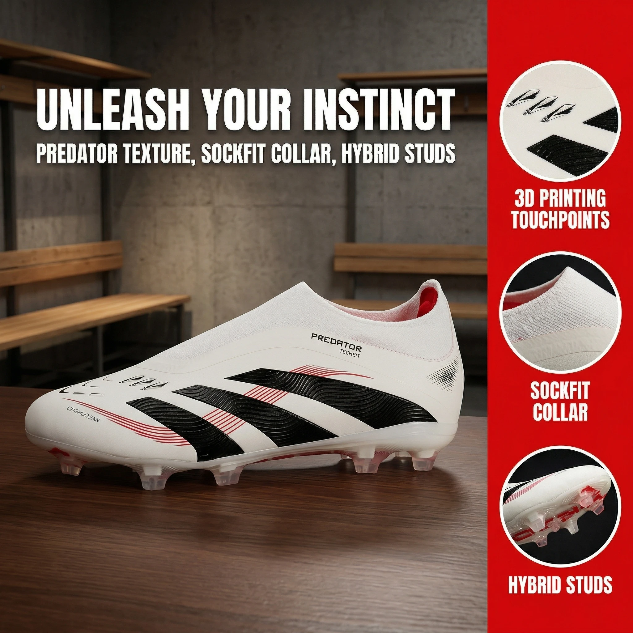 

Youth Soccer Cleats for Boys & Girls – Lightweight Anti-Slip Spikes Kids Football Shoes