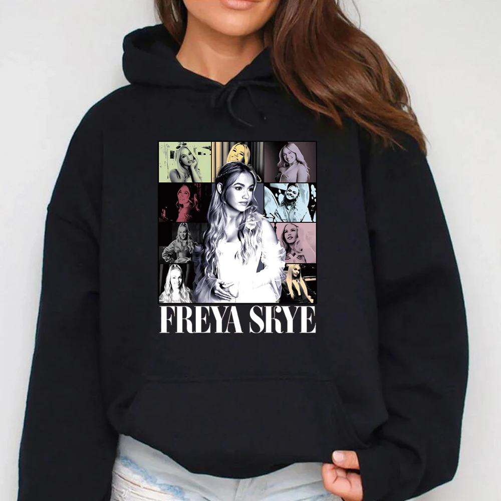 

Freya Skye Y2k Модная толстовка с капюшоном в стиле ретро в стиле хип-хоп Потомки Зомби Worlds Collide Tour Рубашка унисекс Толстовка с длинными рукавами