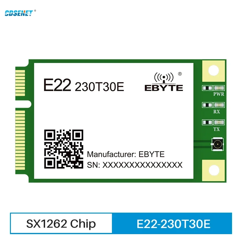 

Wireless LoRa Spread Spectrum EBYTE E22-230T30E/33E MINI PCI-e Standard Interface UART/RS485/RS232/USB 30/33dBm 10/16Km