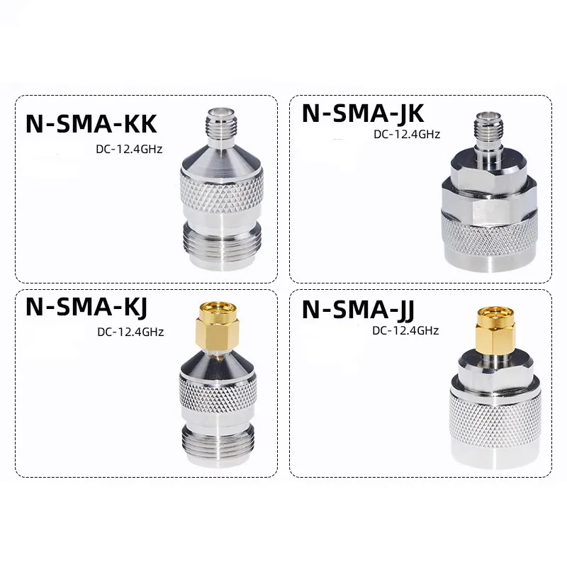 1pcs 12.4GHZ Test Model N-to-SMA Adapter N-to-SMA-JK KK JJ KL Rotating Mother Rotating Male