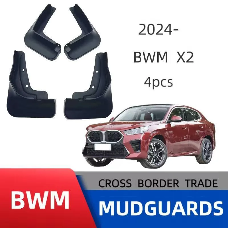 

4PCS For 24 BMW X2 Car Mudguards Cover Front and Rear Parts Splash Proof Cars Mudguard Mud Flaps Wheel Guards Accessories