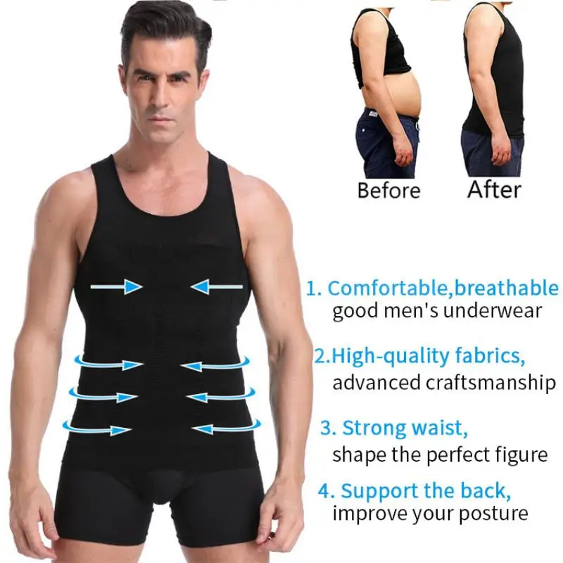 Men's Slimming Body Shapewear Corset Vest Shirt Compression Long Sleeve T-Shirt Ultra-Fitting Youth Trend Autumn Collection