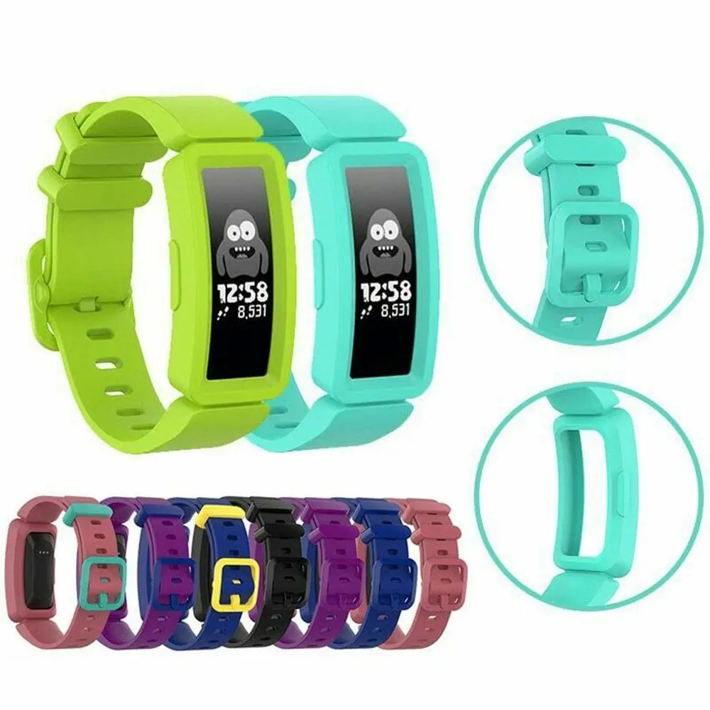 Gelang Silikon Tali Pergelangan Tangan Baru untuk Fitbit Ace 3/Inspire 2 Jam Tangan Pintar Gelang Gelang Pengganti Gelang Jam Tangan Anak