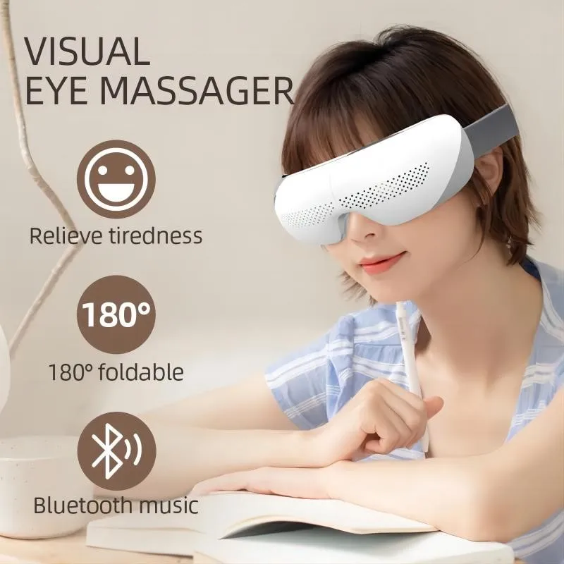 

Newest Visible Eye Massager Eye Care Device Smart Airbag Compression Eye Massage Glasses with Bluetooth Music for Improve Sleep