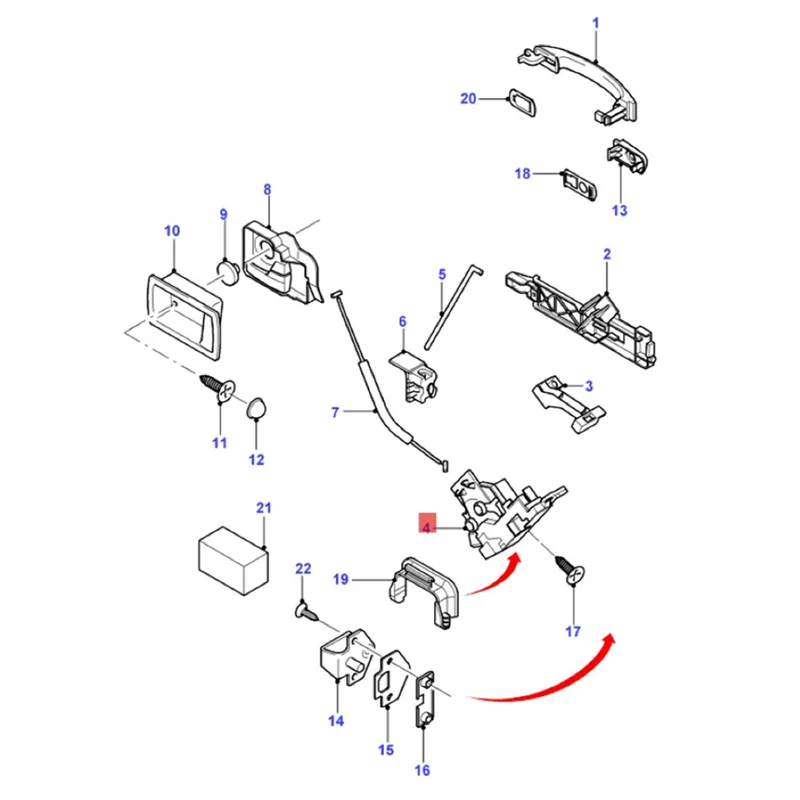 

B07A-привод блока замка задней двери автомобиля для Ford Mondeo 2004-2007, механизм защелки двери