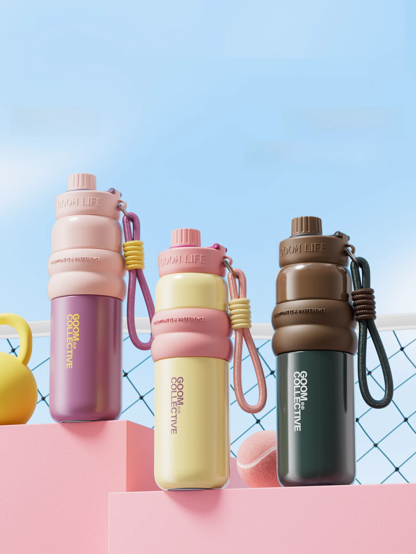 

Большая спортивная термобутылка Goom из нержавеющей стали, портативная, для мужчин, женщин и студентов, контейнер для напитков