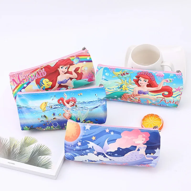 Disney cartoon mermaid coin bag neonate astuccio cancelleria ragazza carina borsa a mano regalo per bambini materiale scolastico