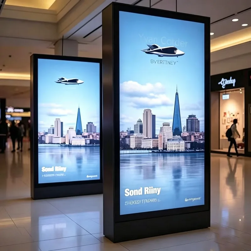 Deposit-Outdoor charging solar double-sided stainless steel light box