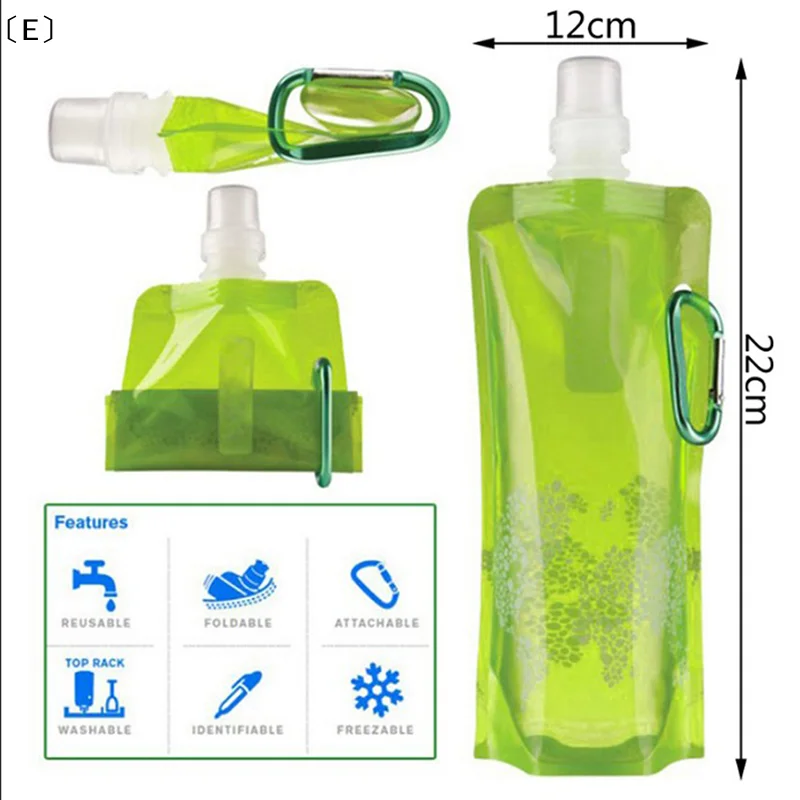 〔E〕1Pc Cups Bag Folding Plastic Collapsible Outdoor Sport Portable Water Bottle  〔Winter5〕 view 3