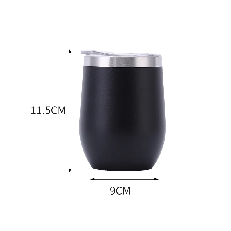 

Чашка для чая Mate, 12 унций, двухслойные изолированные кружки из нержавеющей стали 304, настраиваемый логотип, чашка из яичной скорлупы, U-образная чашка, вакуумная бутылка