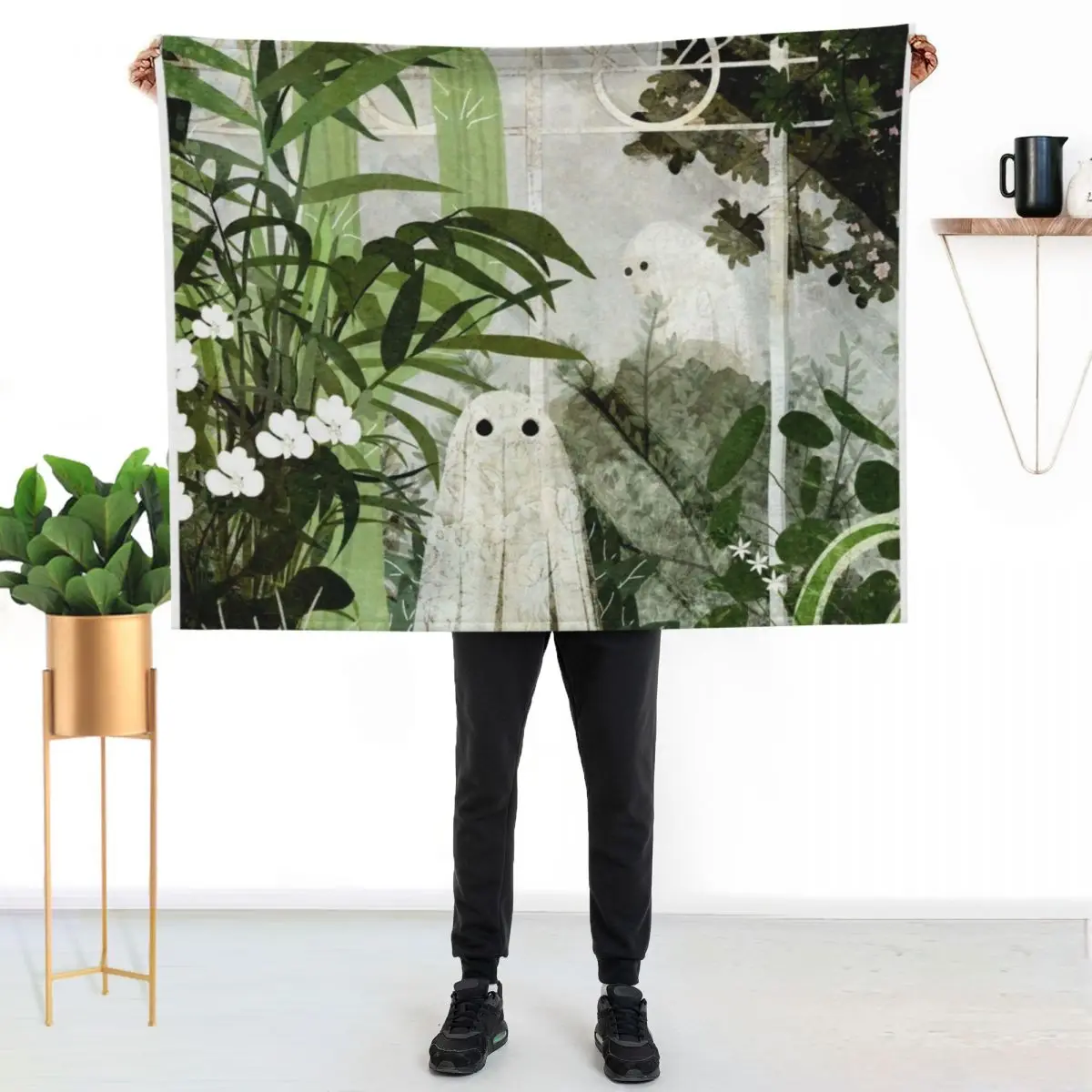 There's A Ghost in the Greenhouse Again Throw Blanket Soft Plush Plaid Bed linens Bed Hairys for babies Travel Blankets
