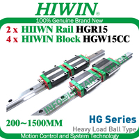 Original HIWIN HGW15CC Slider Carriage Linear Guide 15MM HGR15 200 300 400 500 600 700 800 1000 1100 1200 1500MM Rail New HIWIN