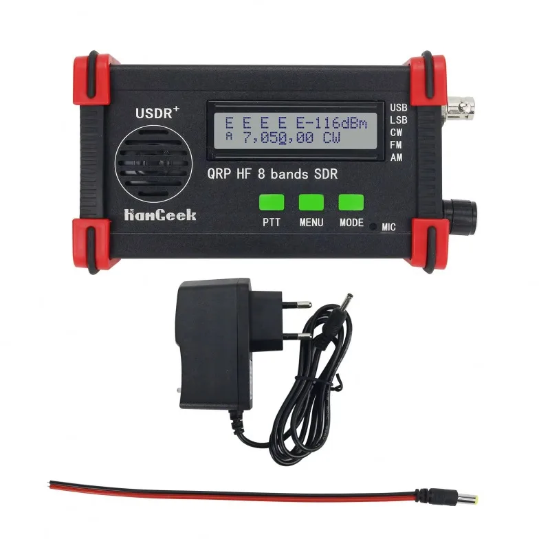 2025 USDR  SDR FT8 USB LSB CW FM AM Transceiver QRP HF 8 Band QRP SSB Transceiver EU Plug  Microphone