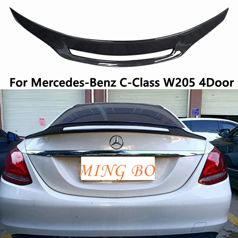 

For Mercedes-Benz C-Class W205 4Door sedan GT Style Carbon Fiber Rear Spoiler Trunk Wing 2013-2022 FRP Forged carbon