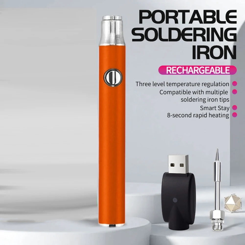 

Паяльник-ручка JABS с резьбой 510, набор для пайки, 3-ступенчатая регулировка напряжения, 1100 мАч, USB-перезаряжаемый, с наконечником для пайки