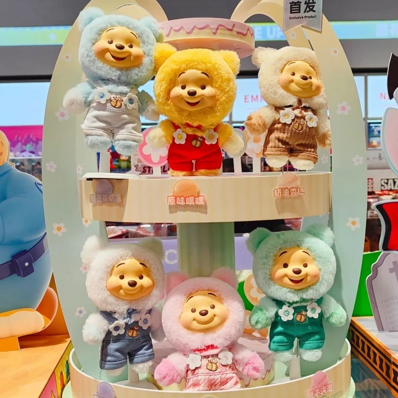 

Hot sale Disney Winnie The Pooh Candy Series Peripheral Blind Box Mystery Box Kawaii Vinyl Face Pendant Pupu Bear Doll Toy Gifts