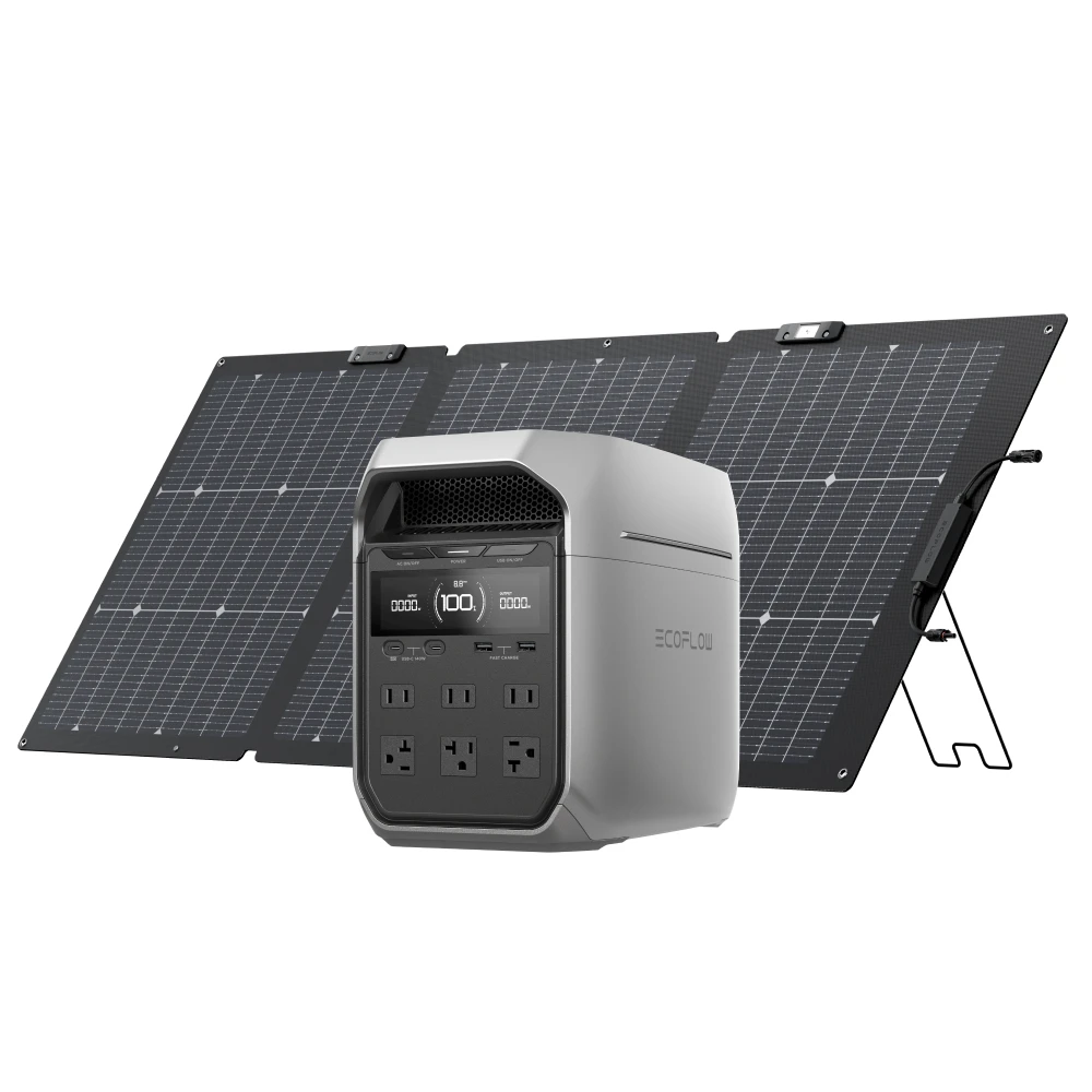 ECOFLOW Solar Generator DELTA 3 Plus with 400W Solar Panel (2024 New), 1000W Solar Input, LFP(LiFePO4) Battery, Portable Power S