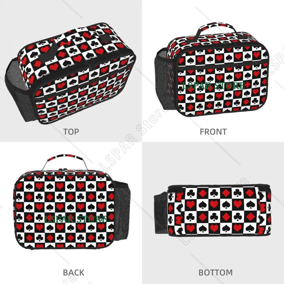 Vintage Poker Insulated Lunch Bag for Kids School Cooler Thermal Food Box Tote Portable Lunch Boxes Container