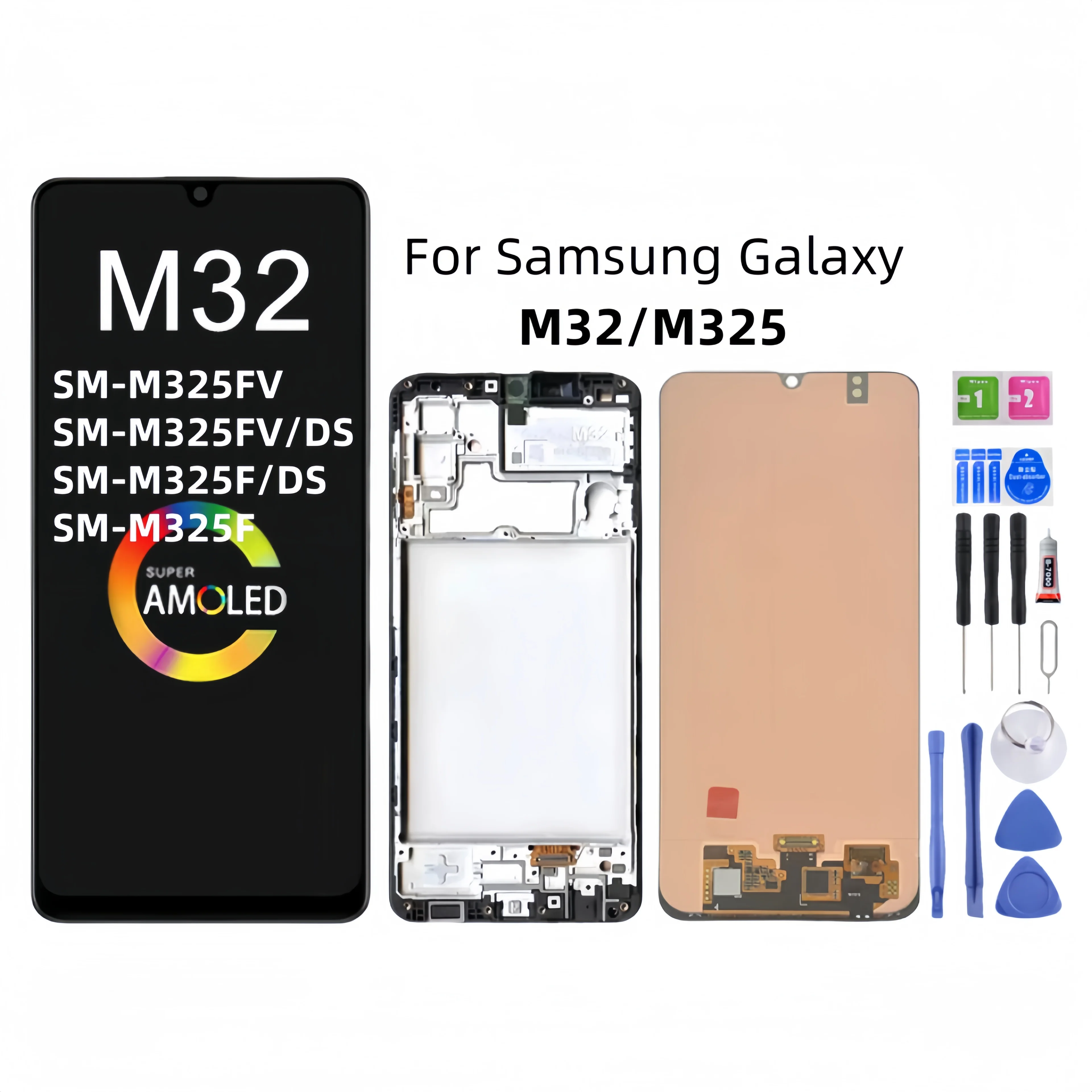 

ЖК-дисплей с сенсорным экраном и дигитайзером в сборе для Samsung Galaxy M32 M325 SM-M325F M325FV M325FV/DS M325F/DS