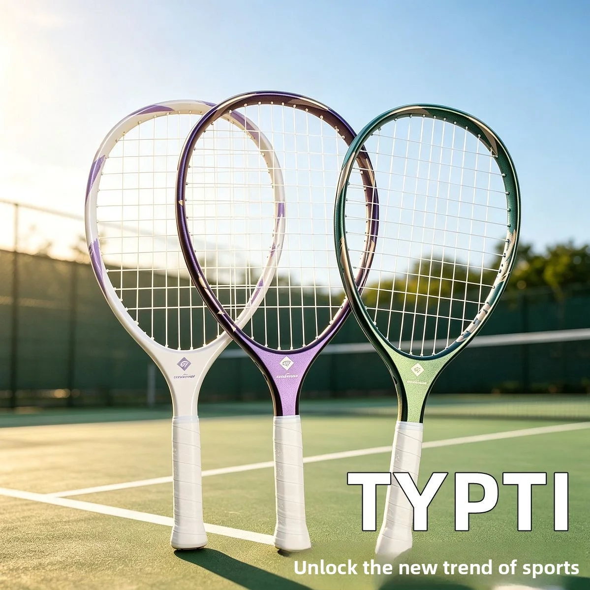 nuova-racchetta-silenziosa-typti-2026-racchetta-da-tennis-in-fibra-di-carbonio-completa-pre-incordata-per-sport-con-pallina-in-schiuma