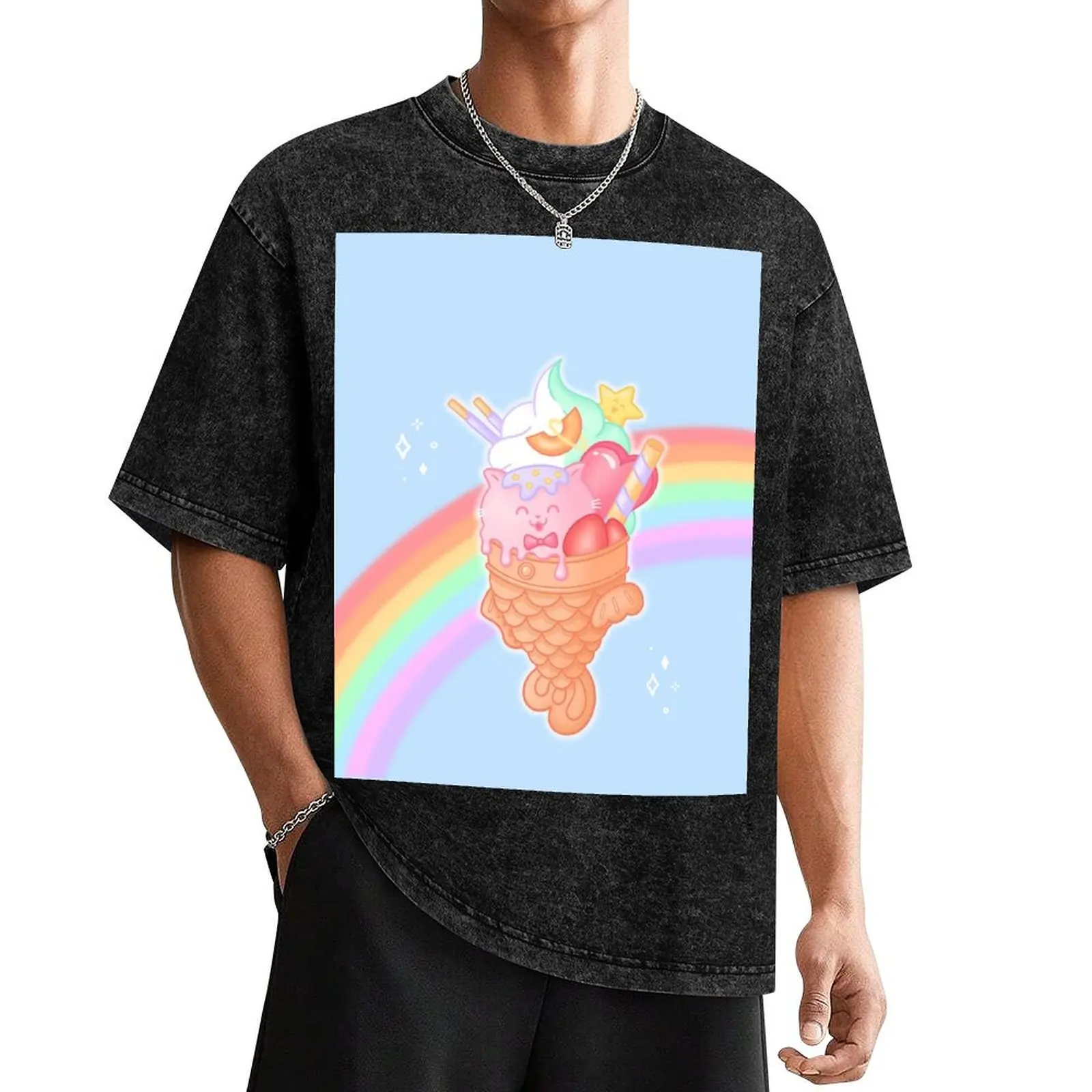 Taiyaki Ice Cream T-Shirt custom t shirt croswit shirt man quick drying mens clothing