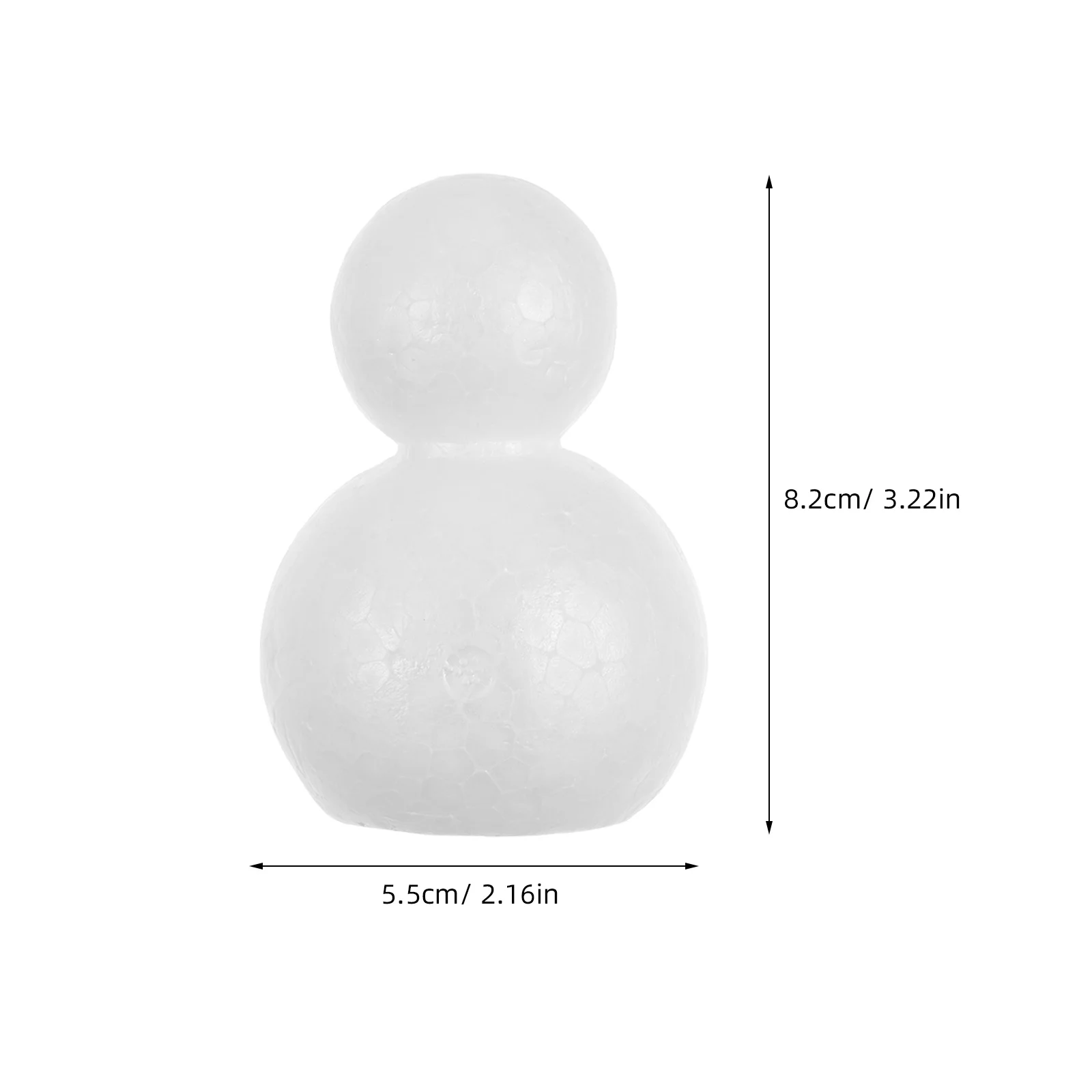 6 szt. Piankowych Bałwanów do Dekoracji, Modelów do Samodzielnego Malowania, Podwójna Kula, Dekoracje Świąteczne na Boże Narodzenie, Materiały do Rękodzieła