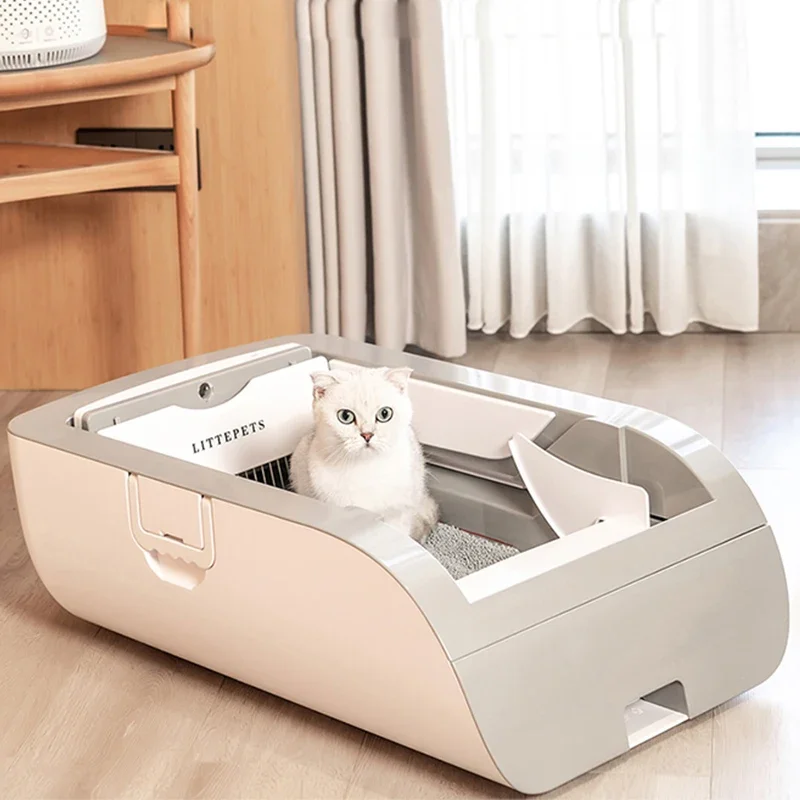 Intelligent Cat Litter Basin Automatic Basin Automatic Cleaning Sterilization Deodorization Shovel Cat Toilet Safe Semi Closed