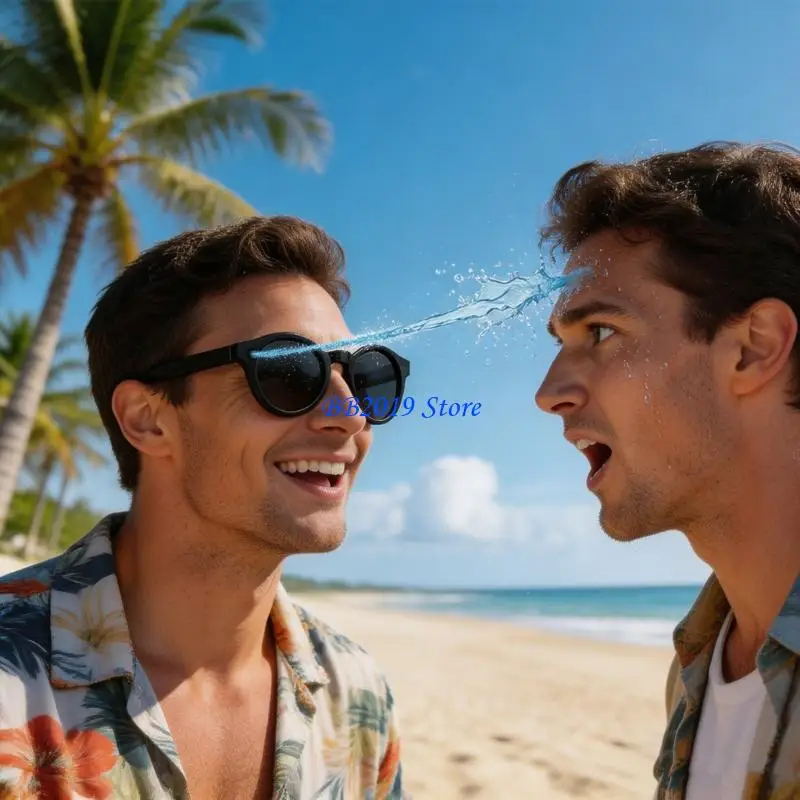 

Q0KB Pranks Invisible Sprinkling Sunglasses For Fun Gag Toy Novelty Sprinkle Water Glasses For BBQ Party Activity