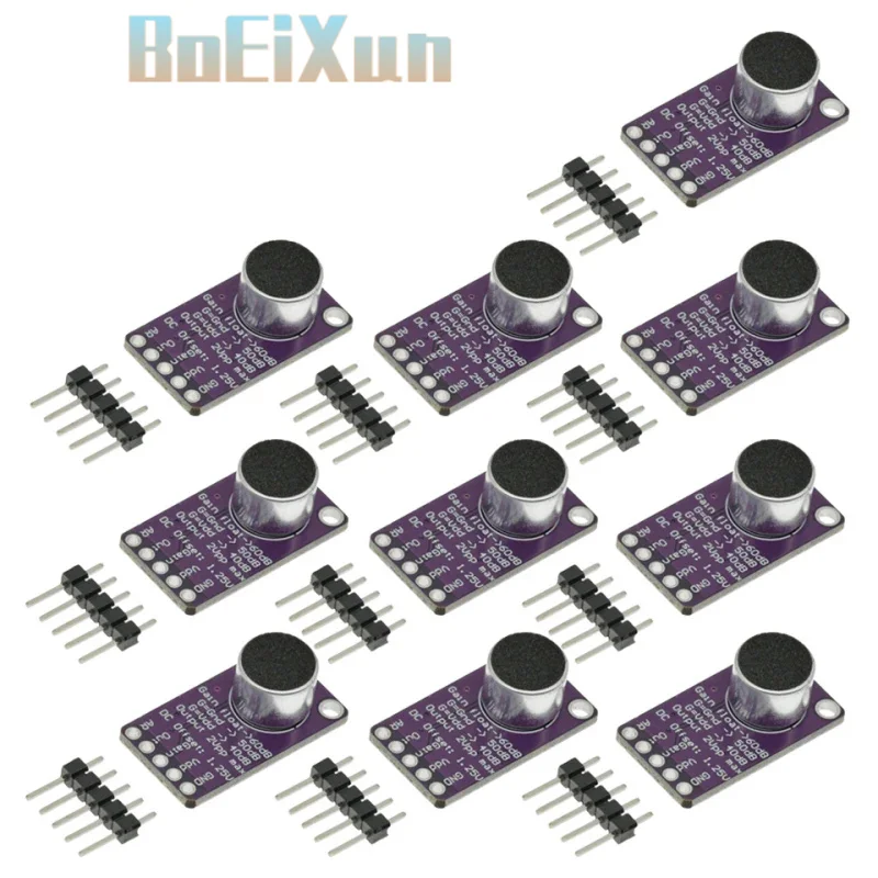 MAX9814 Microphone AGC Amplifier Module - Auto Gain Control with Programmable Attack/Release, Low THD (1/5/10PCS)