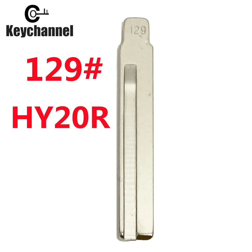 Keychannel 10 stücke #129 #130 Metall Blank HY20 Flip KD Schlüssel Klinge Für Hyundai Für Kia Auto Remote Key Embryo uncut Rechts Links Klinge