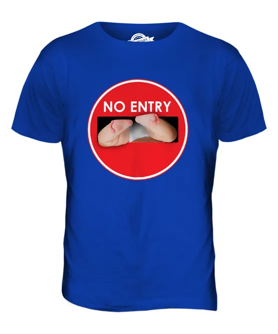 NO ENTRY BABY MENS T-SHIRT TEE TOP GIFT NAPPY NAPPIES