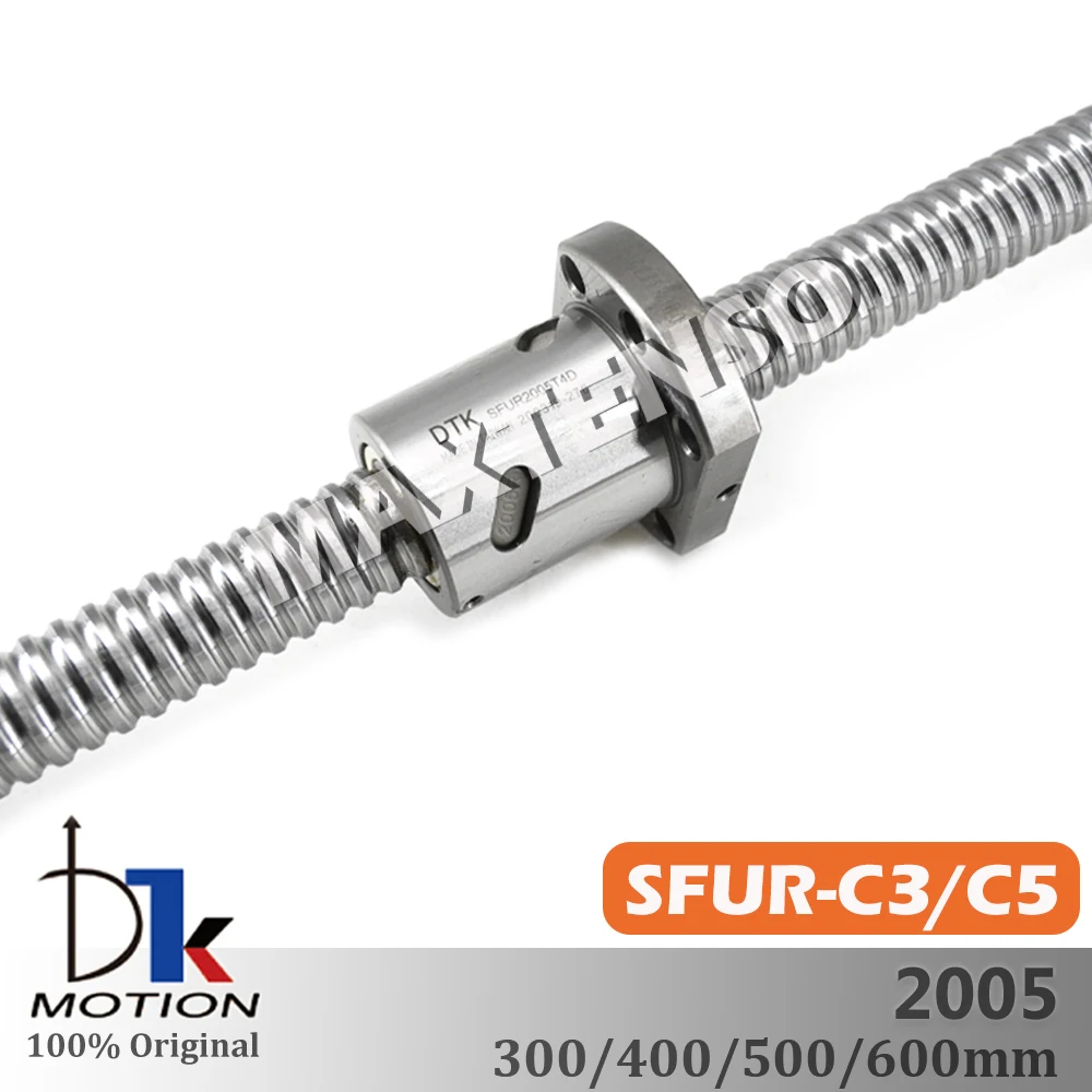 

DTK SFUR2005 Ground C3 C5 Lead 5mm Ball Screw 300 400 500 600mm Ballscrew Thread Shaft High Precision Flange Grind Spindles TBI