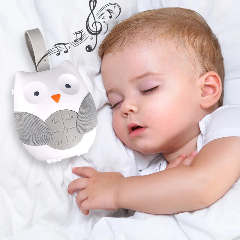 Newborn Owl White Noise Machine Aid Baby Sleeping Monitors Speaker Light Music Player For Appeasing Crying Child 0-3 Y