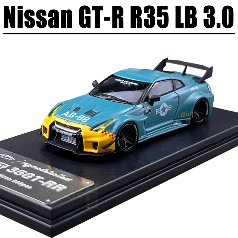 MC 1/64 Nissan GT-R R35 LB 3.0 Alloy Toy Motor Vehicle Diecast Metal Model Gifts