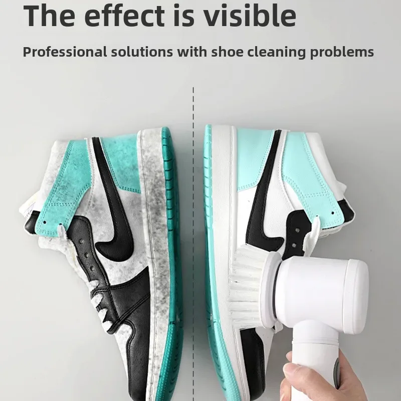 Household electric shoe brush cleaning leather shoe wipe multi-function automatic washing artifact shoe brush