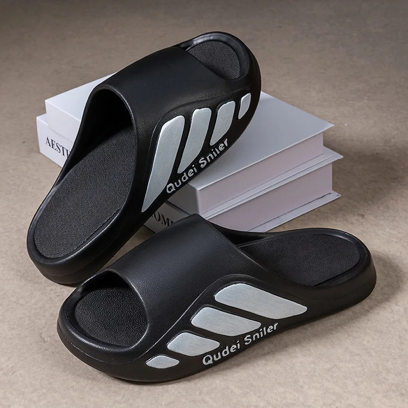 Men's Sport Slides Summer - Thick Sole Anti-Slip Outdoor Slippers, Comfortable Durable EVA Home Sandals, Odor-Free & No Noise view 6