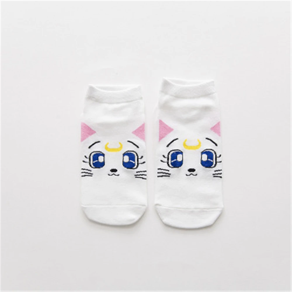 New Cute Cartoon Breathable Soft Cotton Women Sailor Moon Ice Moon Female Girls Spring Autumn Funny Sweet Socks Dropship