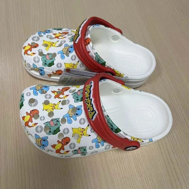 Minso Premium dziecięce sandały na grubej podeszwie Crocs PokéMon sandały żółte złoczyńce letnie buty plażowe buty łazienkowe