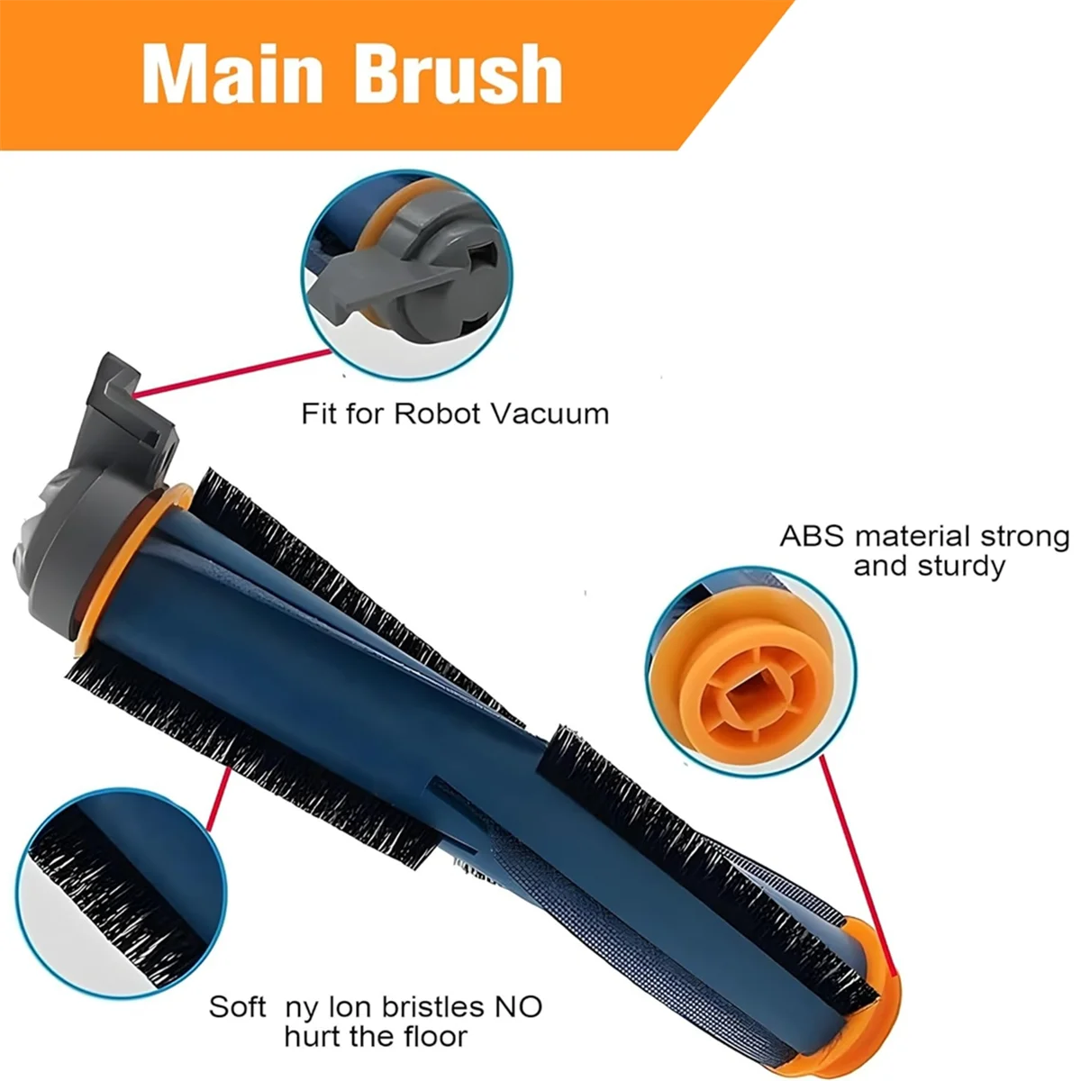 FNJK-เปลี่ยนสําหรับ Shark AV2310AE/RV2310AE Matrix เครื่องดูดฝุ่นหุ่นยนต์หลักแปรงด้านข้างตัวกรอง HEPA