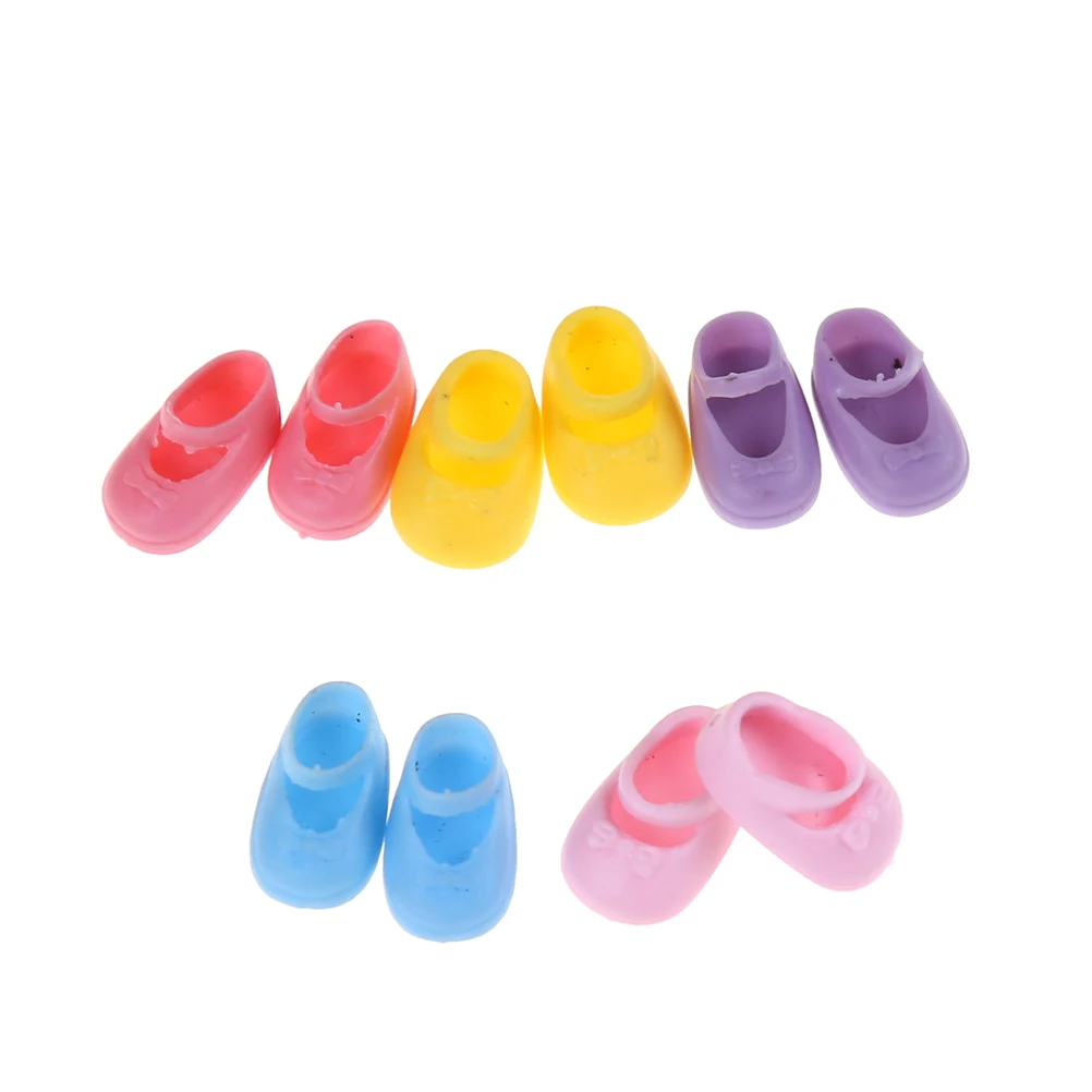 5 Pairs Doll Shoes Fashion Shoes for Dolls Outfit Dress Little Girls Gift for Little Girl Accessories Random