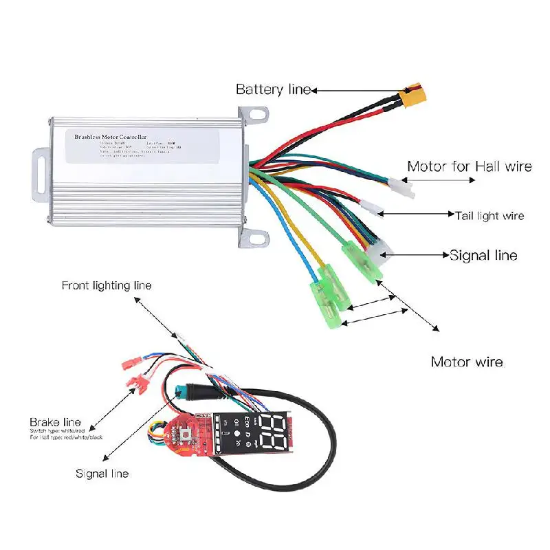 M365 Controller Xiaomi Electric Scooter Controller Board Accessories For M365Pro Electric Scooter Dashboard And Motherboard Set