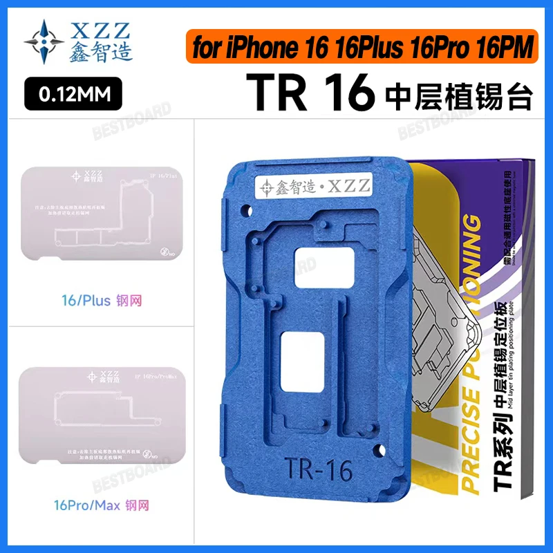 XINZHIZAO XZZ X-16PM TR Motherboard Middle Layer Board Plant Tin Platform Middle Frame For iPhone X XR XS 11 12 13 14 15 16PM