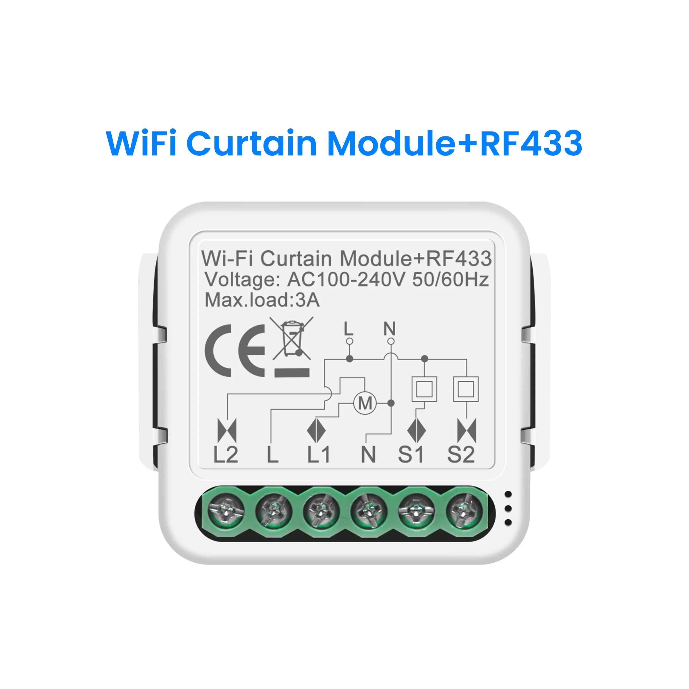 GIRIER Tuya Smart ZigBee/Wi-Fi RF433 Gordijn Schakelaar Module voor Elektrische Rolluik Blind Motor 1/2CH Werkt Alexa Hey Google